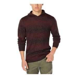 American Rag Mens Ombre-Stripe Hoodie Sweatshirt, Red Size Large Lightweight New